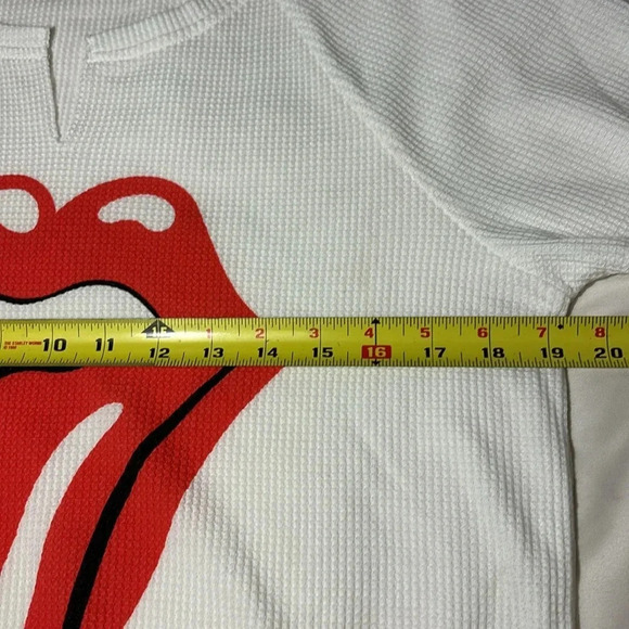 Rolling Stones White Waffle Long Sleeve size M - Picture 6 of 9